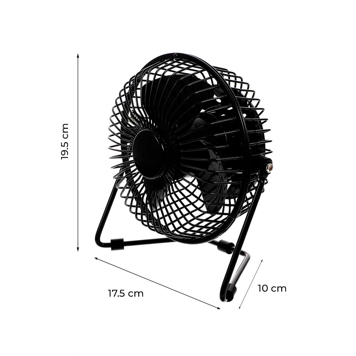 Ventilador + Reloj LED USB